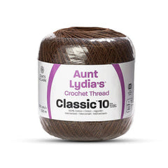 FUDGE BROWN CLASSIC SIZE 10 COTTON CROCHET THREAD