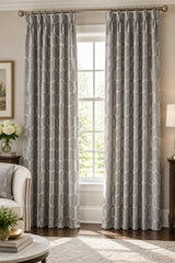 Blue Grey Winter Color Pinch Pleat Curtain Panel | Beautiful Windows Elgin