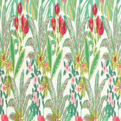 Georgia Floral Window Curtain Fabric – 100% Cotton, Sold by the Yard