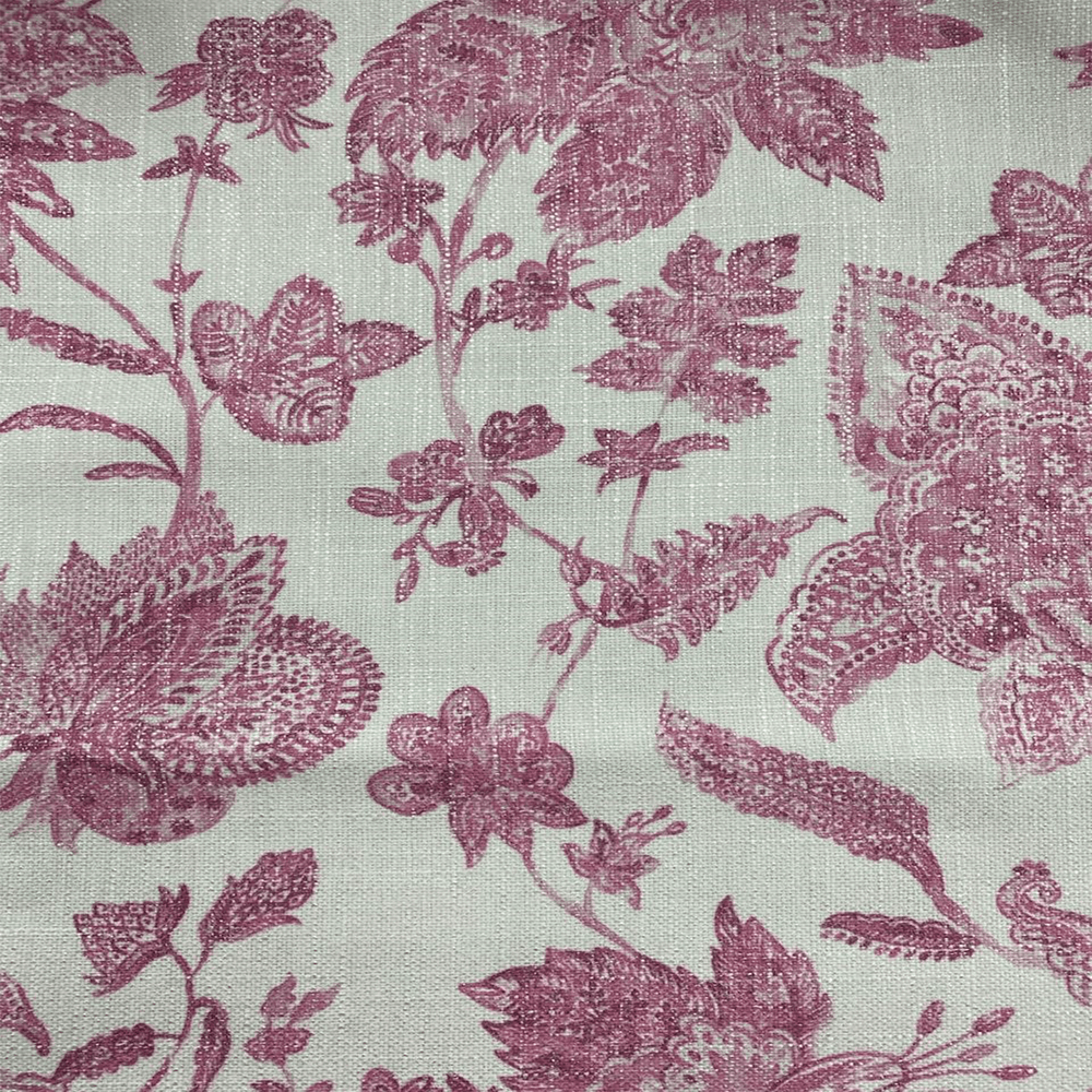 Magenta cotton curtain fabric | sold by BeautifulWindowsElgin.com