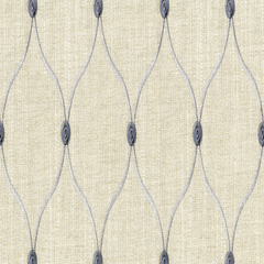 Teatime Flower —Beige/Grey—Lattice Diamond—100% Polyester—Multi-Purpose—Sold by The Yard—54"Wide—Nationwide Shipping