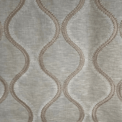Taupe-colored fabric with a beige medallion pattern| Offered by Beautiful Windows Elgin, a trusted U.S. online fabric store with secure checkout and nationwide shipping.