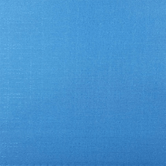 Cerulean, blue curtain panel with a soft, elegant drape hanging on a window.