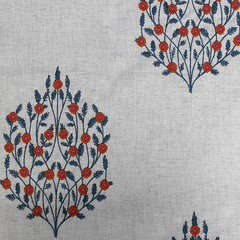 Mardi Gras Silk Fabric Floral—Window Curtain Fabric—100% Cotton—Strong Durability—Multi-Purpose—Sold by The Yard—54"Wide