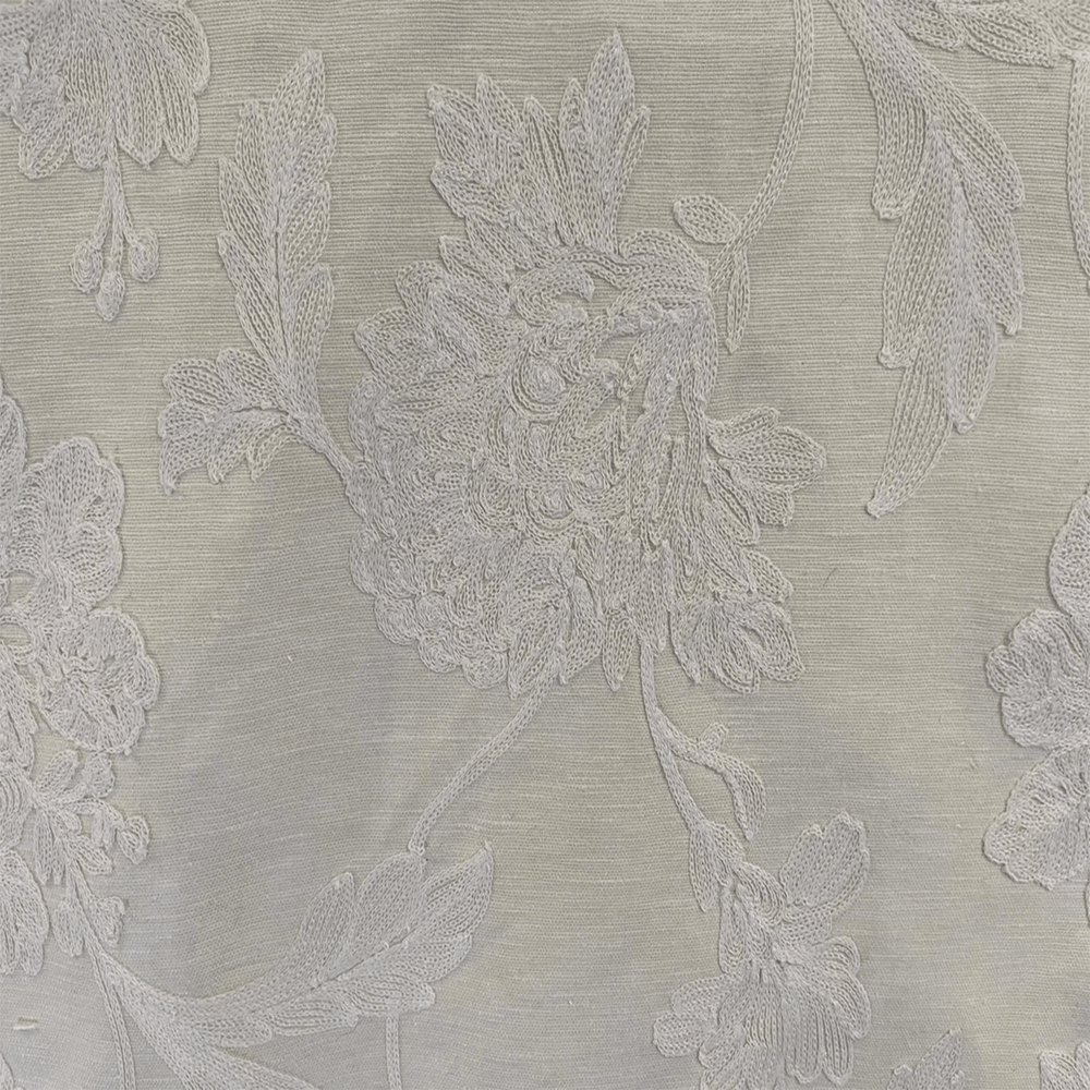 Arras Embroidery| Window Curtain Fabric 100% Cotton—Order online at BeautifulWindowsElgin.com
