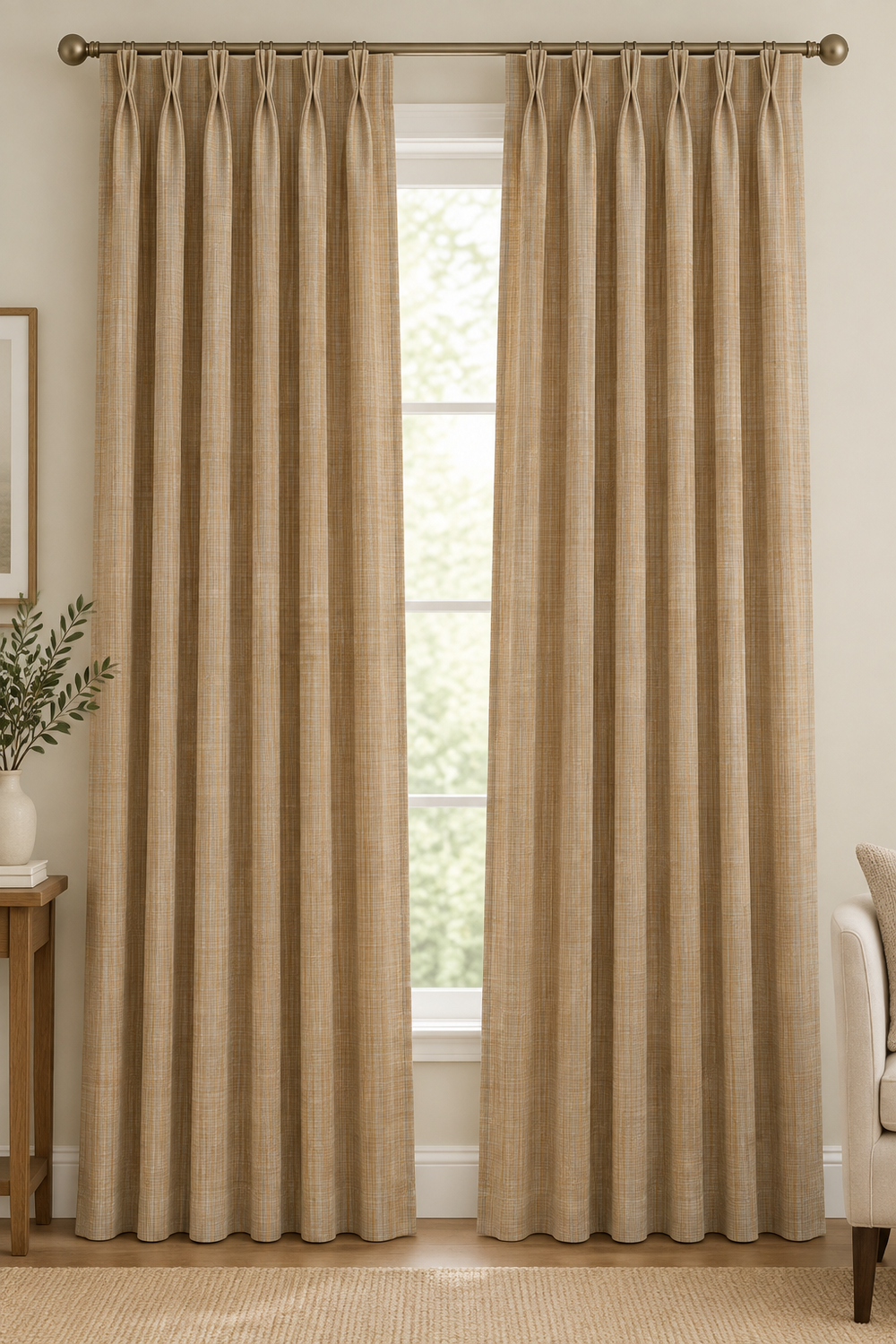 brown-blush-gold-pinch-pleat-curtain-panel