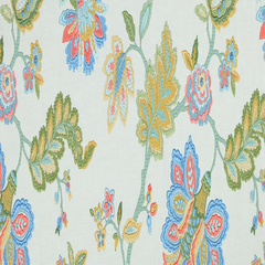 Hayes Beige Background Floral—Window Curtain Fabric—100% Cotton—Strong Durability—Multi-Purpose—Sold by The Yard—54"Wide