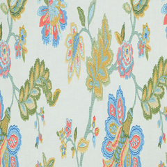 Hayes multi-color embroidered drapery fabric | Offered by Beautiful Windows Elgin, a trusted U.S. online fabric store based in Columbia, SC.