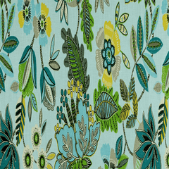 Multi-Purpose Floral Window Curtain| Crafts with100% Percent Cotton— Sold by the yard, USA