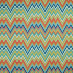 A woven textile with a multicolored geometric zig-zag pattern| sold by Beautiful Windows Elgin