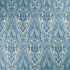 Paisley Porcelain Blue—Jacquard Home Decorating Fabric—100% Cotton—Sold by The Yard—54" Inches Wide