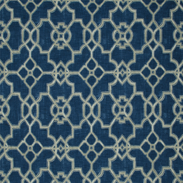 Multi-Purpose—High-Quality Fabric—Indigo Blue-White—95% Polyester 5% Linen—Sold by The Yard—54" Inches Wide