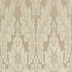 A close-up image of a beige elegance brocade fabric with a floral pattern |Beautiful Windows Elgin