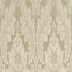 A close-up image of a beige elegance brocade fabric with a floral pattern | beautifulwindowselgin.com
