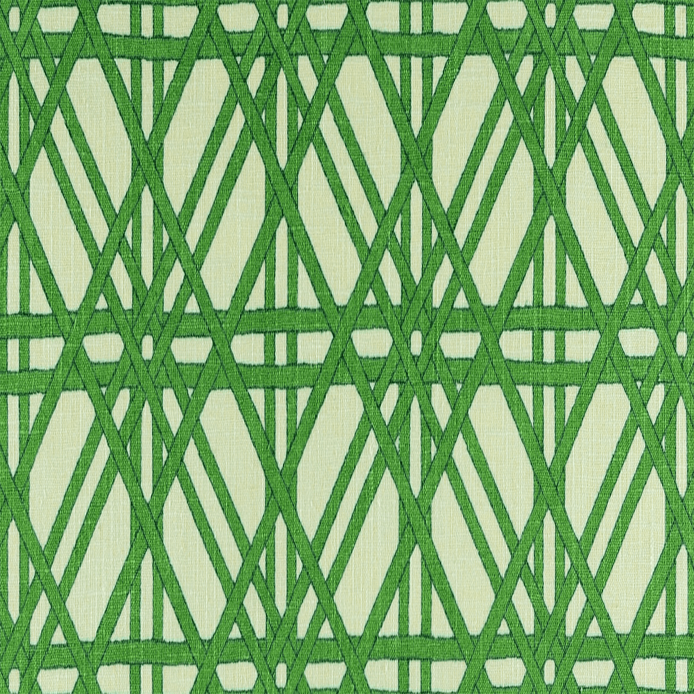 Green lattice pattern fabric | Offered by Beautiful Windows Elgin, a trusted U.S. online fabric store Based in Columbia, SC.—with nationwide shipping.