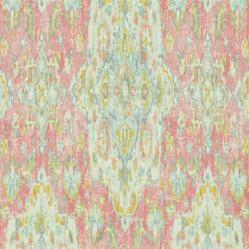 Ben-Brook Ikat Floral Curtain Fabric – 100% Cotton 54 Inches by Beautiful Windows Elgin