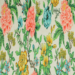 A vibrant multi-color floral design—Bloomfield Secret Garden Fabric