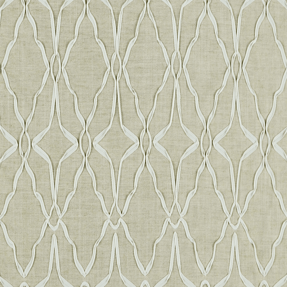 Light gray fabric featuring an intricate floral pattern with a vintage aesthetic| sold by BeautifulWindowsElgin.com