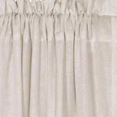 The is sewn along the upper edge of the panel and the curtain rod is then inserted.