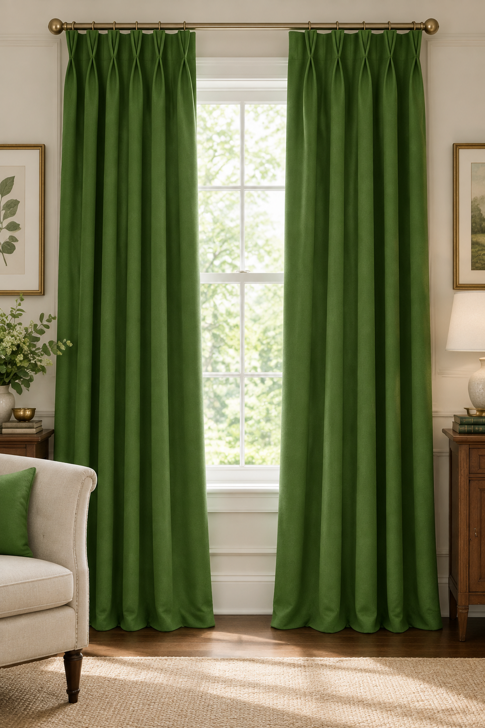 Tailored-Feel Curtain Pinch Pleated Panel