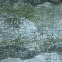 Premium Embroidery—Home Textiles—Olive Green-White Black Color—Sold by the Yard—Nationwide Shipping