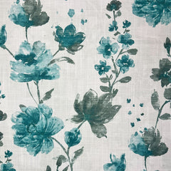 Teal Blue Pinch Pleated Curtain Panel | 5" Header