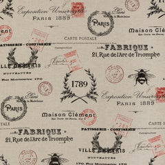 French Farmhouse—Window Curtain Fabric—100% Cotton—Multi-Purpose —Sold by The Yard— 52" Inches Wide—175-GSM