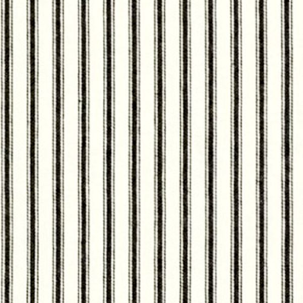 Farmhouse Ticking Stripe Fabric Black / Natural Fabric