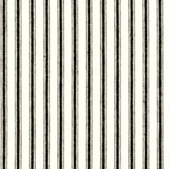 Rustic Farmhouse Textile—Ticking—Black and White —100% Cotton—54" Inches Wide—Sold by the Yard