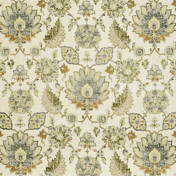 Benbrook Floral Design—Window Curtain Fabric—55% Linen 45% Viscose—Sold by The Yard—Width 58/60 Inches Wide