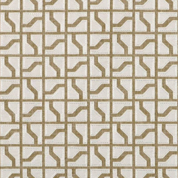 Greystone Cut Embroidery—Khaki Beige Fabric—Window Curtain—100% Cotton—Multi-Purpose—Sold by The Yard—52"Wide