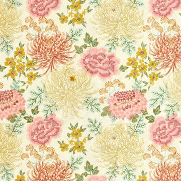 Jacinda Multi-Color Floral Embroidered Fabric—100% Cotton—Quality Multi-Purpose —Sold by The Yard-52" Inches Wide