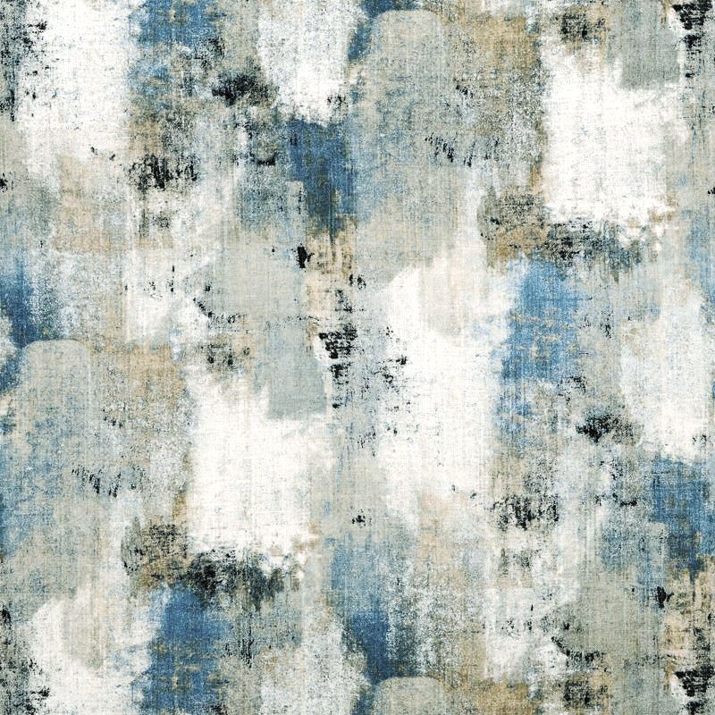 A textured fabric with a contemporary pattern in shades of grey, blue, and white, suitable for various applications including upholstery and curtains| Sold by Beautiful Windows Elgin