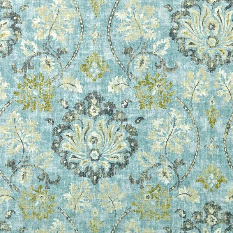 Smooth Texture Blue Cream Fabric Sold by the Yard – Beautiful Windows Elgin