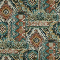 Southwestern Orange Coral Fabric—100% Polyester—Sold by the Yard