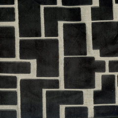 Brisbane Charcoal Grey Cut Velvet Upholstery Fabric 52 Inch Wide| Beautiful Windows Elgin