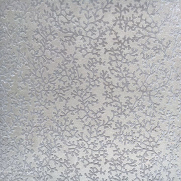 Mist Leaf Window Treatment Fabric—Silver—75% Cotton 25% Linen—54" Wide—Sold by the Yard
