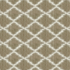 Lattice Neutral Taupe & White Fabric—85% Polyester, 15% Cotton—Long-Lasting Performance—Sold by The Yard-52" Inches Wide—Nationwide Shipping