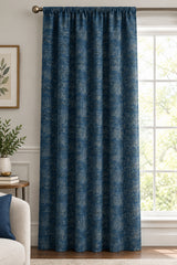 Bistre Blue Cotton Blend Curtains – Elegant Drapery Panels for Home Décor by Beautiful Windows Elgin
