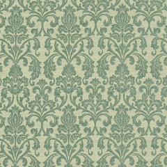 Ruskin Floral Fabric| Beige Aqua Green 100% Polyester—54" Wide