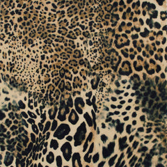 LEOPARD BLACK & TAN TIGER PRINT FABRIC