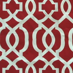 Kirkwood Red|White—High-Quality Fabric—Multi-Purpose—95% Polyester 5% Linen—Sold by The Yard—54" Inches Wide