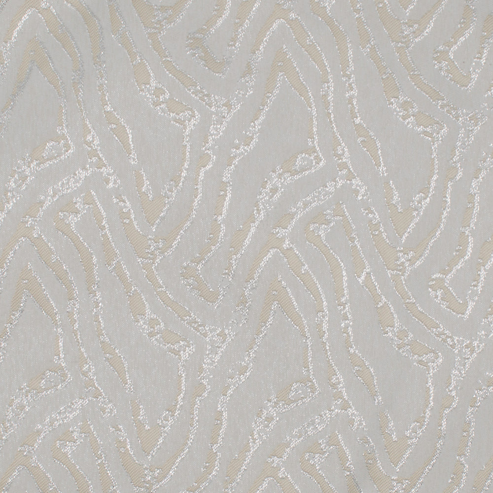 Mirabilia multi-purpose drapery fabric in ecru color with a small-scale geometric pattern.