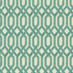 panatis pattern turquoise upholstery fabric-polyester cotton blend