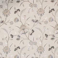 Grey and Ivory Embroidery Fabric| Beautiful Windows Elgin