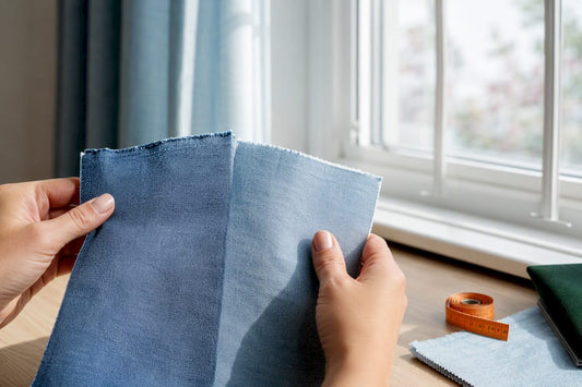 Comparing curtain fabric dye lot colors