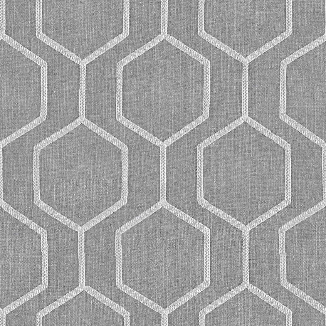 ARROW HEXAGON GREY DRAPERY & UPHOLSTERY FABRIC