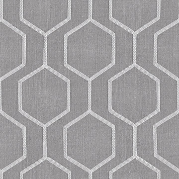 ARROW HEXAGON GREY DRAPERY & UPHOLSTERY FABRIC