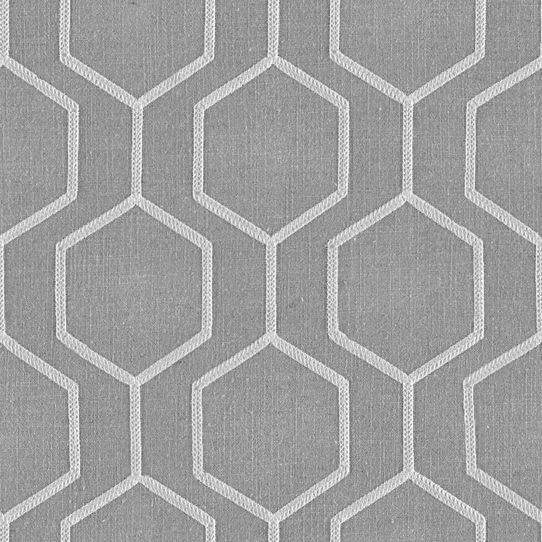 Hexagon-Chinchilla—High-Quality Fabric—Grey-Beige—95% Polyester 5% Linen—Sold by The Yard—54" Inches Wide