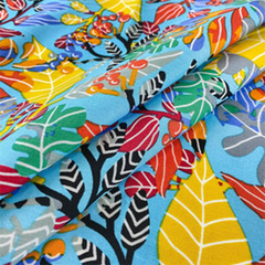 Leaf Print—60-inch wide—Passion Cotton Material —100% Cotton Poplin Fabric—Ideal for Apparel—Available for Nationwide Shipping